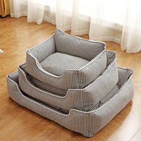 HKM-7667005 Cotton and Linen Striped Pet Nest in Various Sizes and Colors