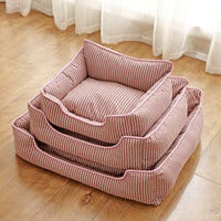 HKM-7667005 Cotton and Linen Striped Pet Nest in Various Sizes and Colors