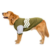HKM-7667133 Wavy Striped Two-Legged Hoodie for Dogs - Soft Cotton, Comfortable Fit
