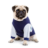 HKM-7667133 Wavy Striped Two-Legged Hoodie for Dogs - Soft Cotton, Comfortable Fit