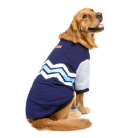 HKM-7667133 Wavy Striped Two-Legged Hoodie for Dogs - Soft Cotton, Comfortable Fit