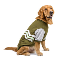 HKM-7667133 Wavy Striped Two-Legged Hoodie for Dogs - Soft Cotton, Comfortable Fit