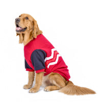 HKM-7667133 Wavy Striped Two-Legged Hoodie for Dogs - Soft Cotton, Comfortable Fit