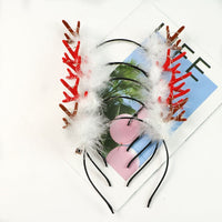 HKM-766739 Luminous LED Antler Headband for Youth - Fun Light-Up Holiday Accessory