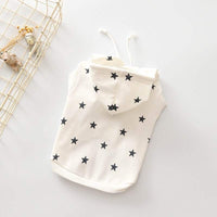 HKM-7668029 Cozy Printed Hooded Sweater for Small and Medium-sized Dogs in Black and White