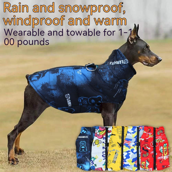 HKM-7668541 Winter Down Vest Jacket for Dogs in Multiple Colors and Sizes