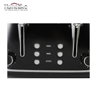 HKM-766867 Electric Pop-up Toaster with Timer Control for 4 Slices and 38mm Wide Slots