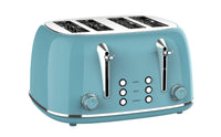 HKM-766867 Electric Pop-up Toaster with Timer Control for 4 Slices and 38mm Wide Slots