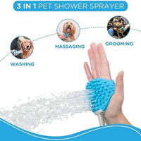 HKM-7670205 Pet Bathing Tool for Indoor Showers and Outdoor Hoses with Garden Hose & Shower Adapters