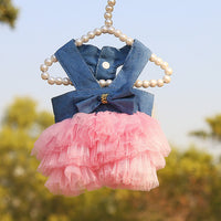HKM-7671101 Striped Suspender Skirt for Dogs, Polyester Princess Style, Various Sizes Available