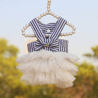 HKM-7671101 Striped Suspender Skirt for Dogs, Polyester Princess Style, Various Sizes Available