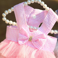 HKM-7671101 Striped Suspender Skirt for Dogs, Polyester Princess Style, Various Sizes Available