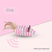 HKM-7671357 Colorful Feather Paper String Mouse Toy for Pets