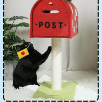 HKM-7671997 Mailbox Cat Climbing Frame with Sisal Column and Integrated Cat Nest