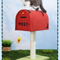 HKM-7671997 Mailbox Cat Climbing Frame with Sisal Column and Integrated Cat Nest
