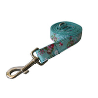HKM-7672509 Flower Pattern Cotton Dog Collar and Leash Set for All Seasons