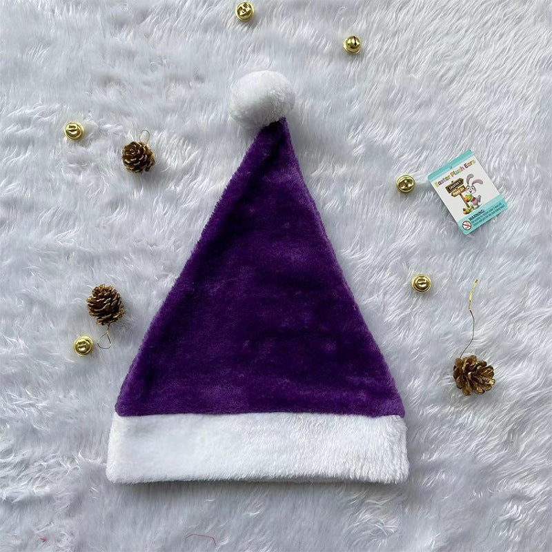 HKM-767251 Colorful Plush Cartoon Christmas Hat for Festive Celebrations
