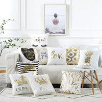HKM-767251 Floral Pattern Super Soft Blended Cushion Cover - European Style 45x45cm