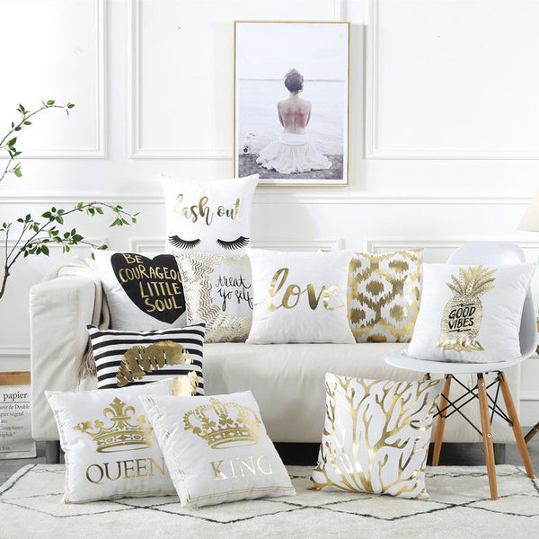 HKM-767251 Floral Pattern Super Soft Blended Cushion Cover - European Style 45x45cm