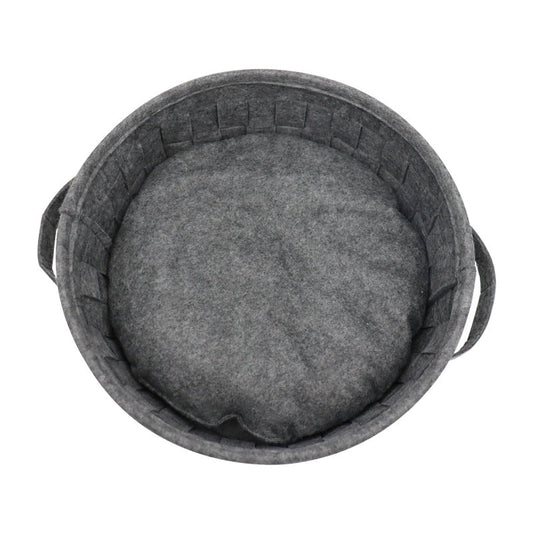 HKM-7672765 Removable Washable Round Felt Cat Nest for Comfortable All-Season Use