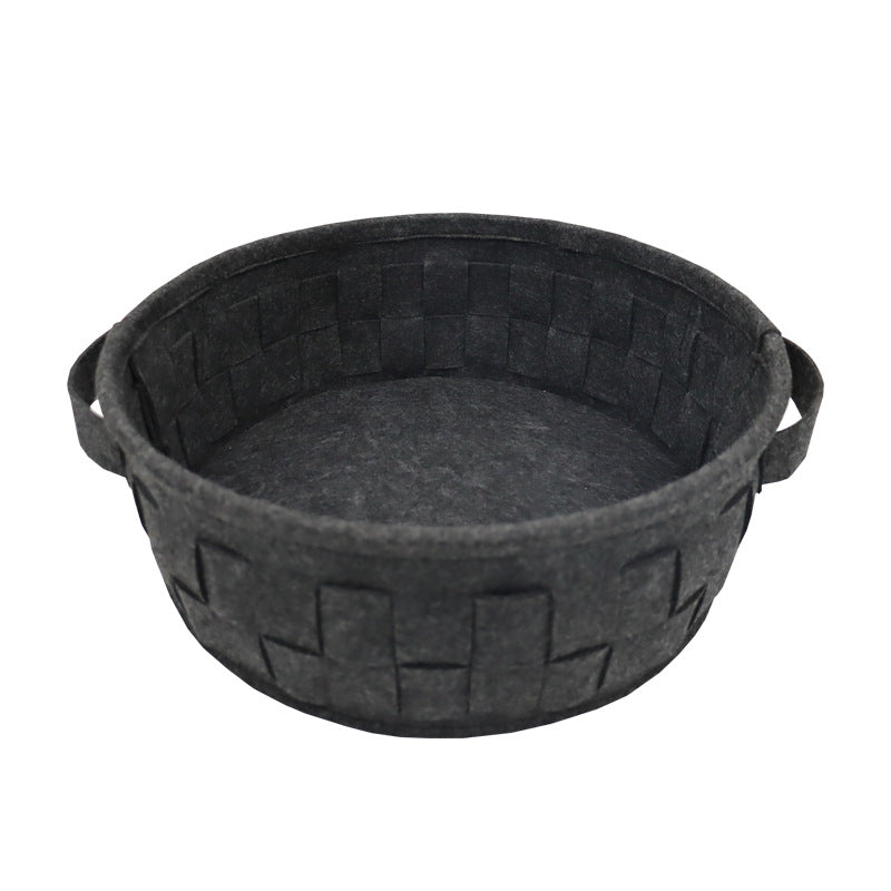 HKM-7672765 Removable Washable Round Felt Cat Nest for Comfortable All-Season Use