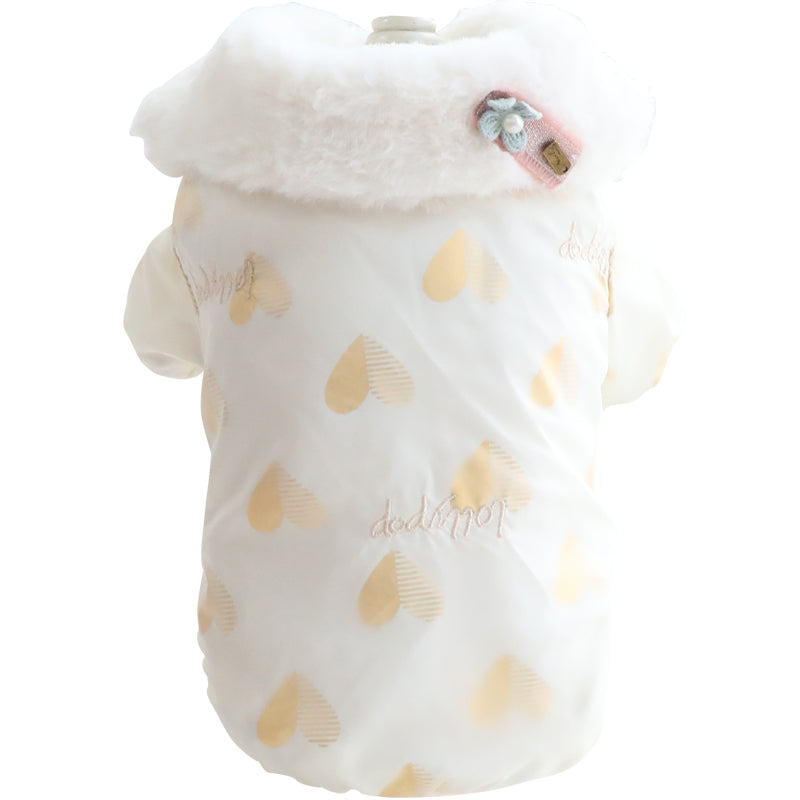 HKM-7673149 Cute Double-Layered Teddy Bichon Pet Clothing, Warm and Cozy for Small Dogs