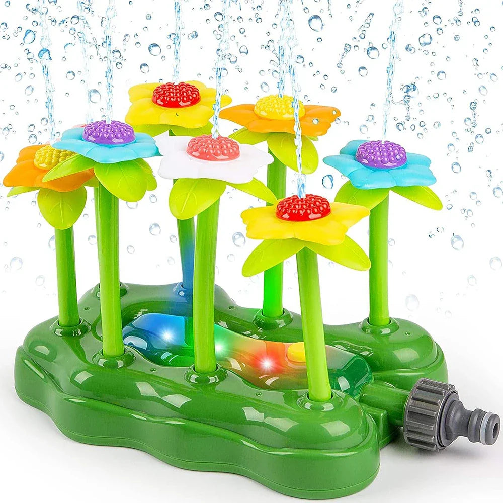 HKM-767379 Flower-Shaped Water Sprinkler Toy for Kids - Fun Outdoor Play for Backyard and Garden Activities