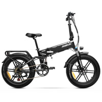 HKM-767443 Folding Electric Bike with 750W Motor, 20-Inch Fat Tires, 7-Speed Gears, and Disc Brakes
