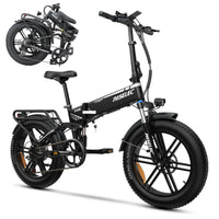HKM-767443 Folding Electric Bike with 750W Motor, 20-Inch Fat Tires, 7-Speed Gears, and Disc Brakes