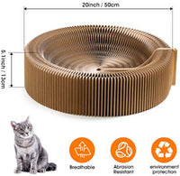 HKM-7675965 Collapsible Cardboard Cat Scratching Lounge Bed for Indoor Cats