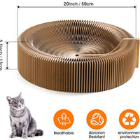 HKM-7675965 Collapsible Cardboard Cat Scratching Lounge Bed for Indoor Cats