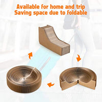 HKM-7675965 Collapsible Cardboard Cat Scratching Lounge Bed for Indoor Cats