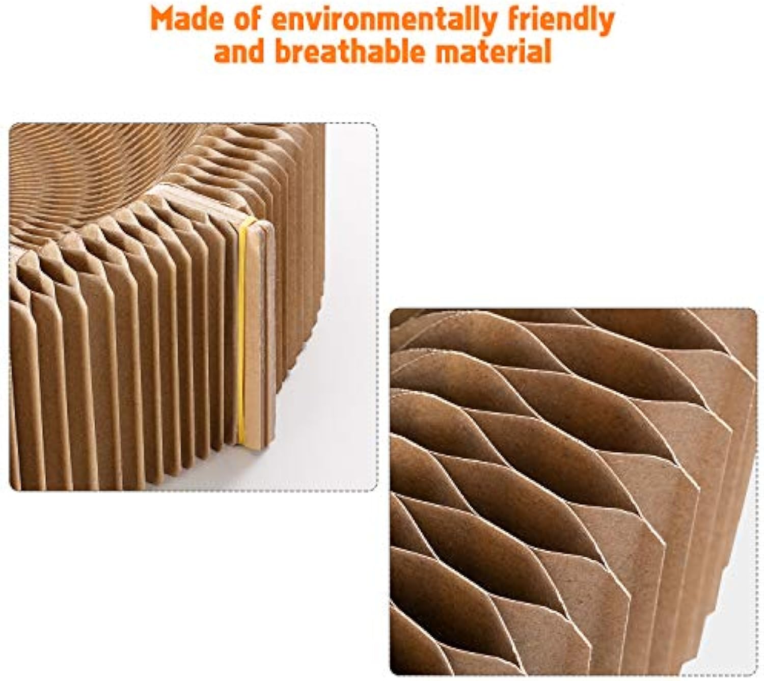 HKM-7675965 Collapsible Cardboard Cat Scratching Lounge Bed for Indoor Cats