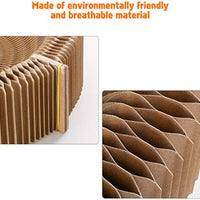 HKM-7675965 Collapsible Cardboard Cat Scratching Lounge Bed for Indoor Cats