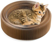 HKM-7675965 Collapsible Cardboard Cat Scratching Lounge Bed for Indoor Cats