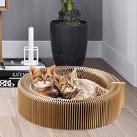 HKM-7675965 Collapsible Cardboard Cat Scratching Lounge Bed for Indoor Cats