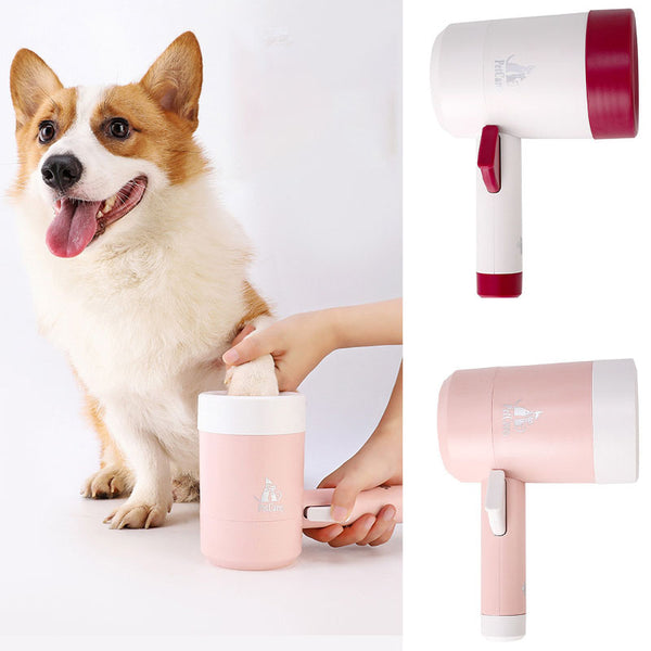 HKM-7676349 Soft Silicone Dog Paw Cleaner Cup with 360 Rotating Combs for Easy Pet Foot Washing