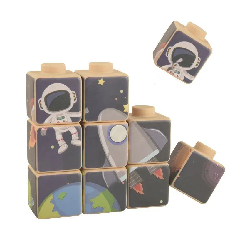 HKM-767699 Soft Silicone Building Blocks Stacking Toy for Learning and Cognitive Development, Suitable for Ages 18 Months and Up