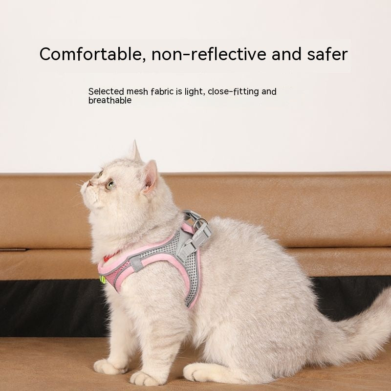HKM-7677757 Breathable Mesh Dog Harness with Reflective Details - Lightweight and Comfortable for Summer Walks