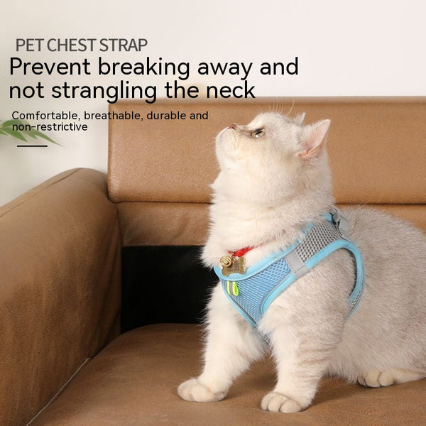 HKM-7677757 Breathable Mesh Dog Harness with Reflective Details - Lightweight and Comfortable for Summer Walks