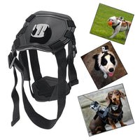 HKM-7678141 Dog Harness with Dual Camera Mounts for Chest and Back - Adjustable for 15-75 lbs Pets