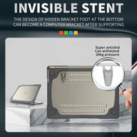 HKM-767827 Shockproof TPU PC Hard Shell Case with Fold Kickstand for Microsoft Surface Laptop Go 12.4 Inch 1943