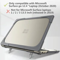 HKM-767827 Shockproof TPU PC Hard Shell Case with Fold Kickstand for Microsoft Surface Laptop Go 12.4 Inch 1943