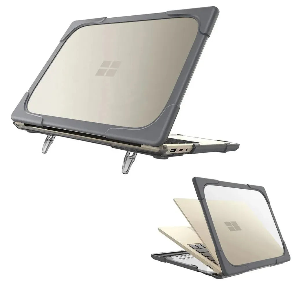 HKM-767827 Shockproof TPU PC Hard Shell Case with Fold Kickstand for Microsoft Surface Laptop Go 12.4 Inch 1943