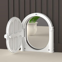 HKM-7679293 Minimalist Plastic Cat and Dog Door with Direction Control in White, Black, and Brown