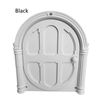 HKM-7679293 Minimalist Plastic Cat and Dog Door with Direction Control in White, Black, and Brown