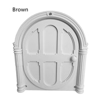 HKM-7679293 Minimalist Plastic Cat and Dog Door with Direction Control in White, Black, and Brown