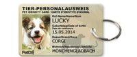 HKM-7680317 Custom Pet ID Card with Photo, Name, Breed, and Date of Birth - 4x2.5 cm