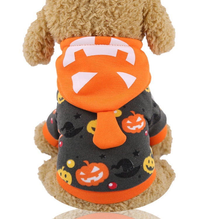 HKM-768147 Funny Halloween Pet Costume with Adjustable Hat and Removable Cape