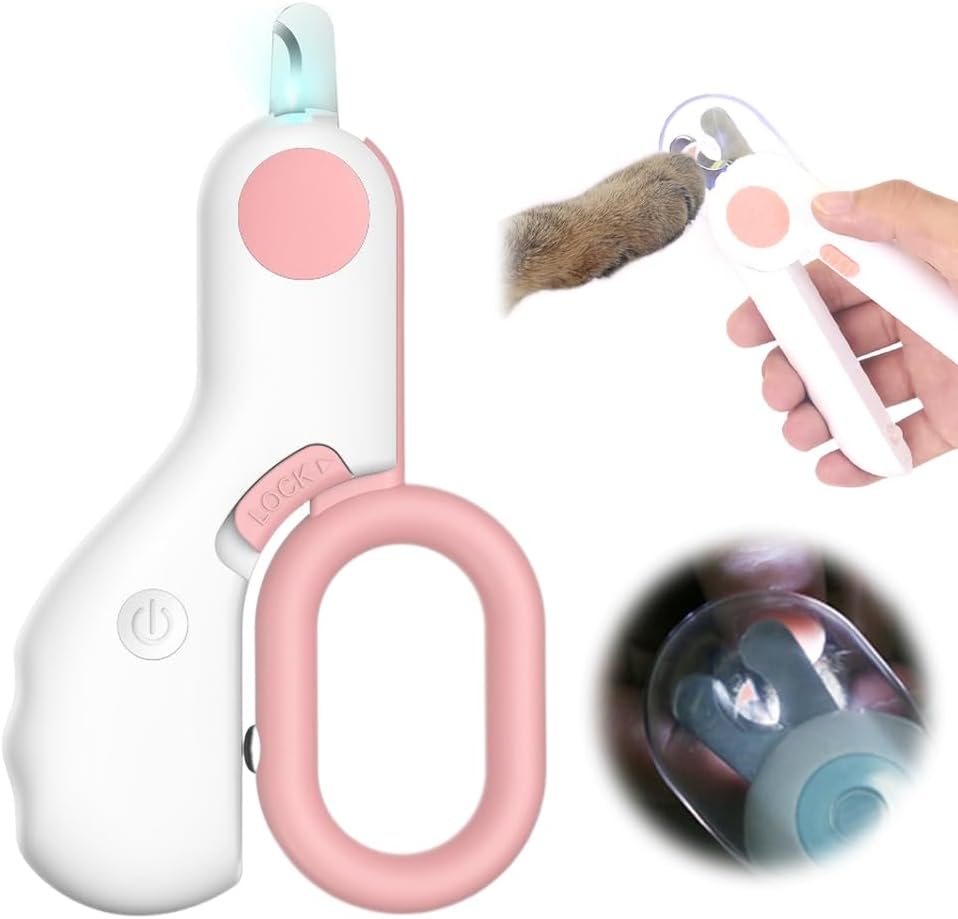 HKM-7681725 LED Pet Nail Clipper with Light for Easy and Pain-Free Grooming of Cats and Dogs
